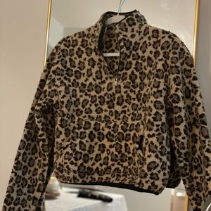 Princess Polly Sherpa leopard cheeta fleece